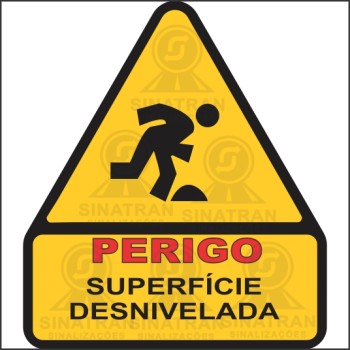  Perigo - Superfície desnivelada